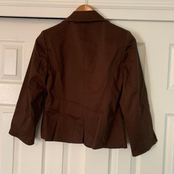 Brown 3/4 Sleeve Blazer by Apostrophe Size 4 - Picture 5 of 8